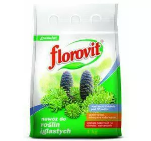 Флоровіт — гранульоване добриво для хвойних та вічнозелених рослин 1 кг